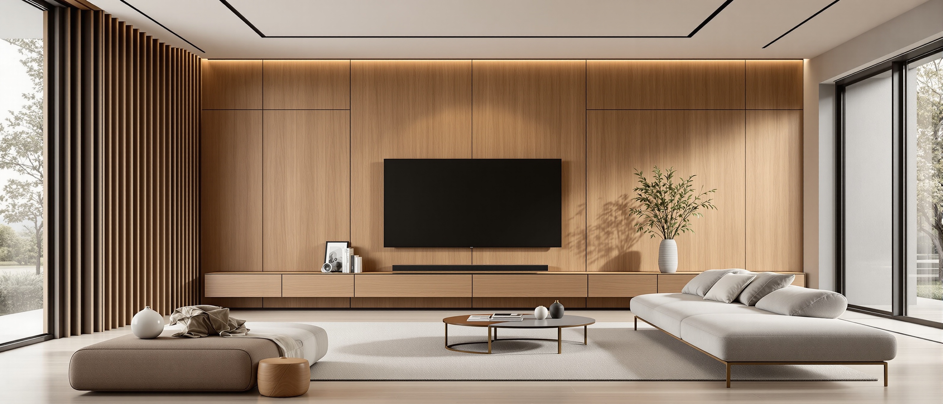 Apartament — kamień i dąb dymiony